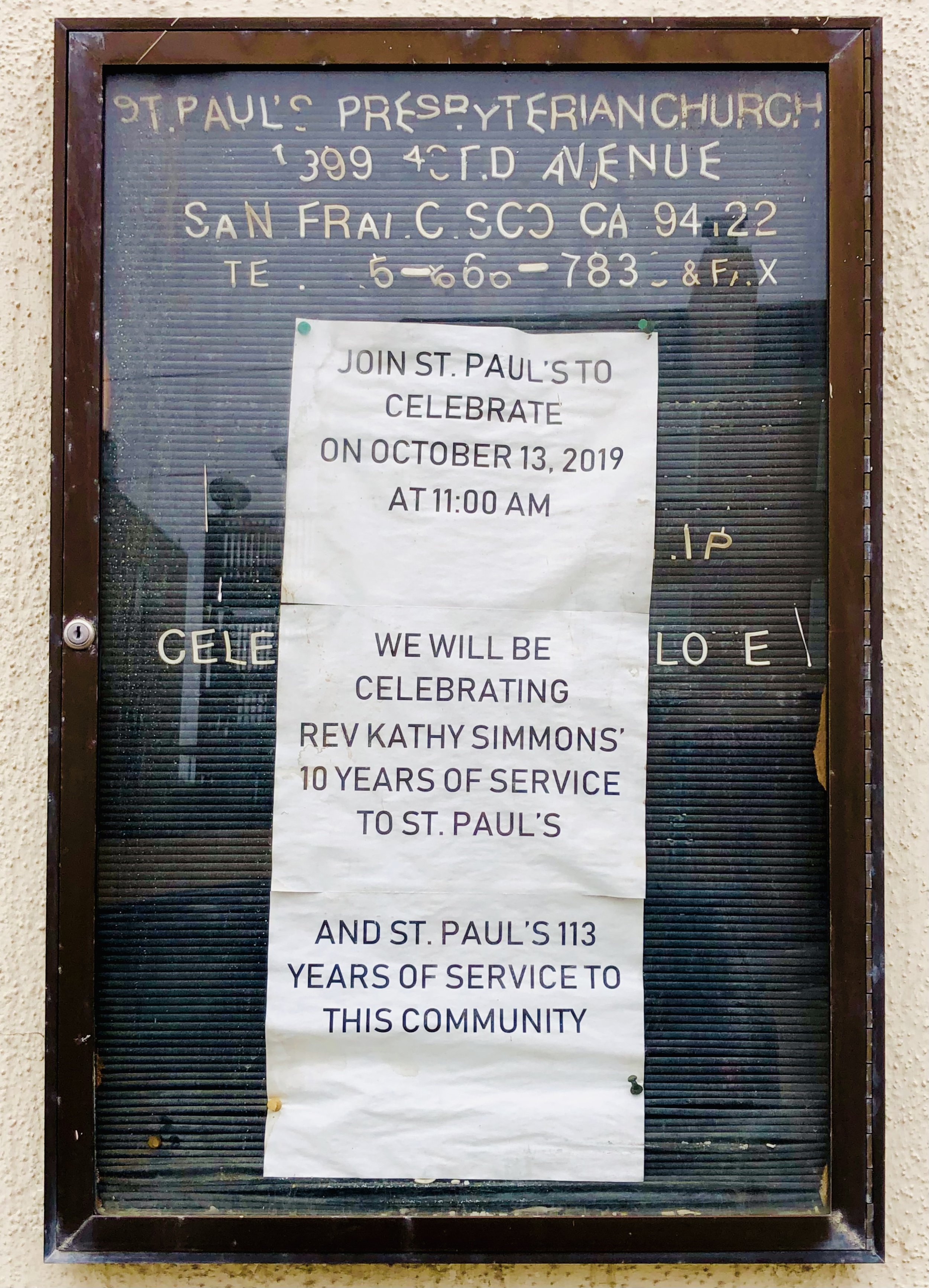 Saint Paul's Presbyterian Church, 43rd Avenue, San Francisco, CA. Saint Paul's was open but struggling when I took this shot in 2021, and it appears it shuttered soon after. Other losses may have been the daycare on site, and the community garden. I