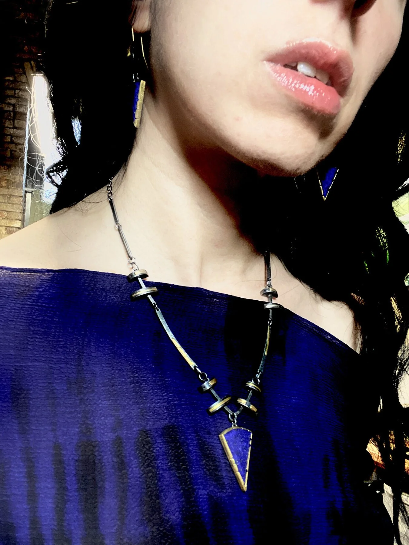 Lapis Unit Necklace on.jpg