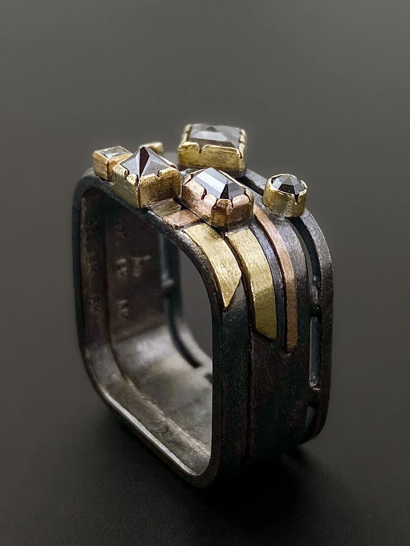 Geometric Diamonds on Square Band Ring Stack Combo 4.jpg