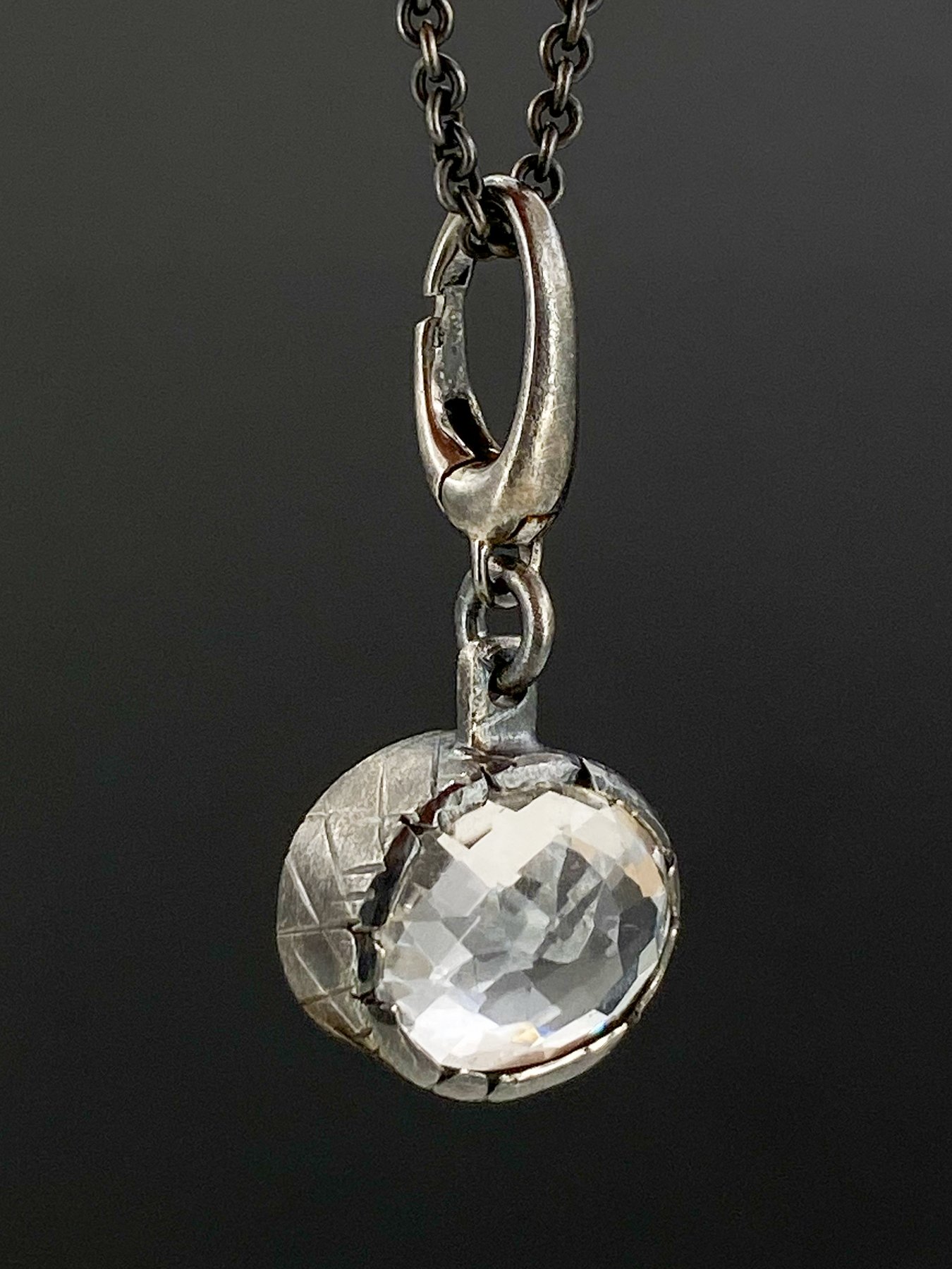 White Topaz Pendant with a Clip Bail 5.jpg