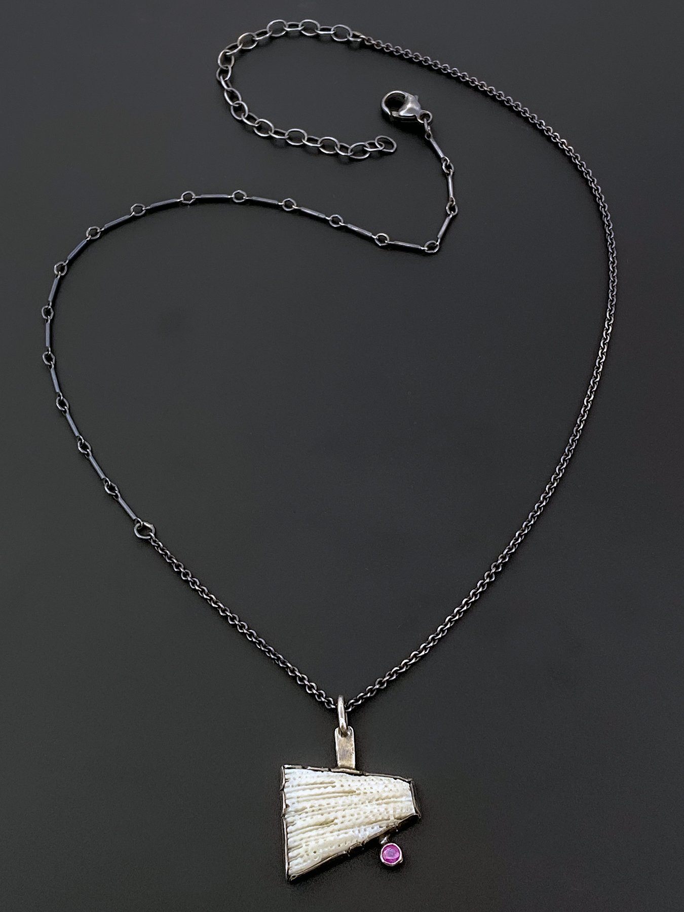 Trapezoid Coral Pendant with Ruby 2.jpg