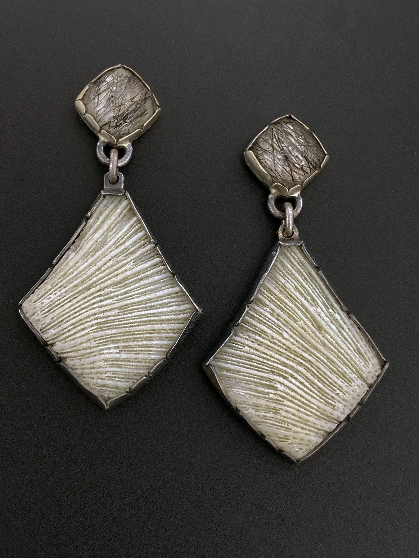 Tourmalinated+Quartz+Post+Earrings+with+Coral+1.jpg