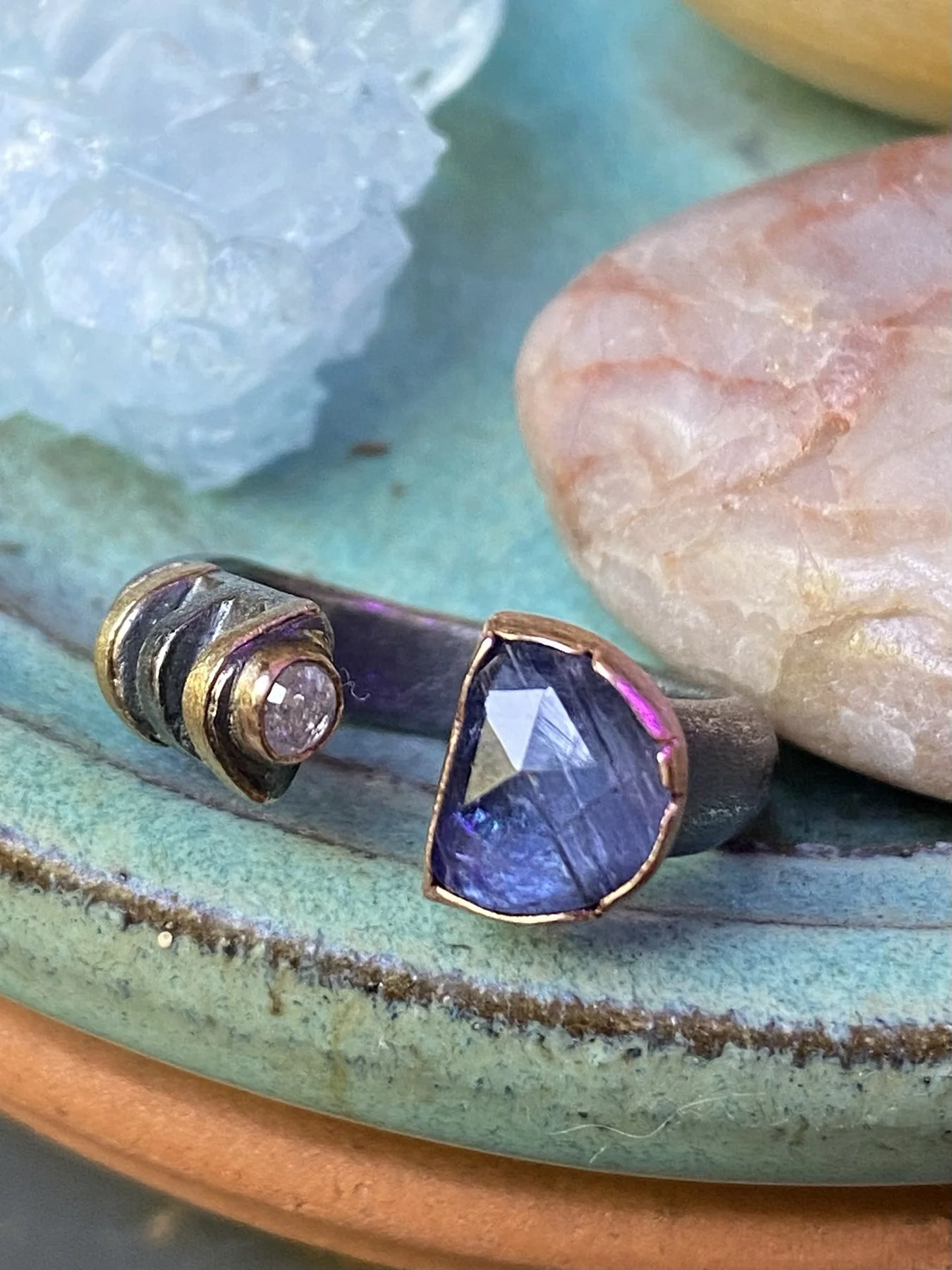 Tanzanite and Diamond Cut Ring in treasure trove.jpg
