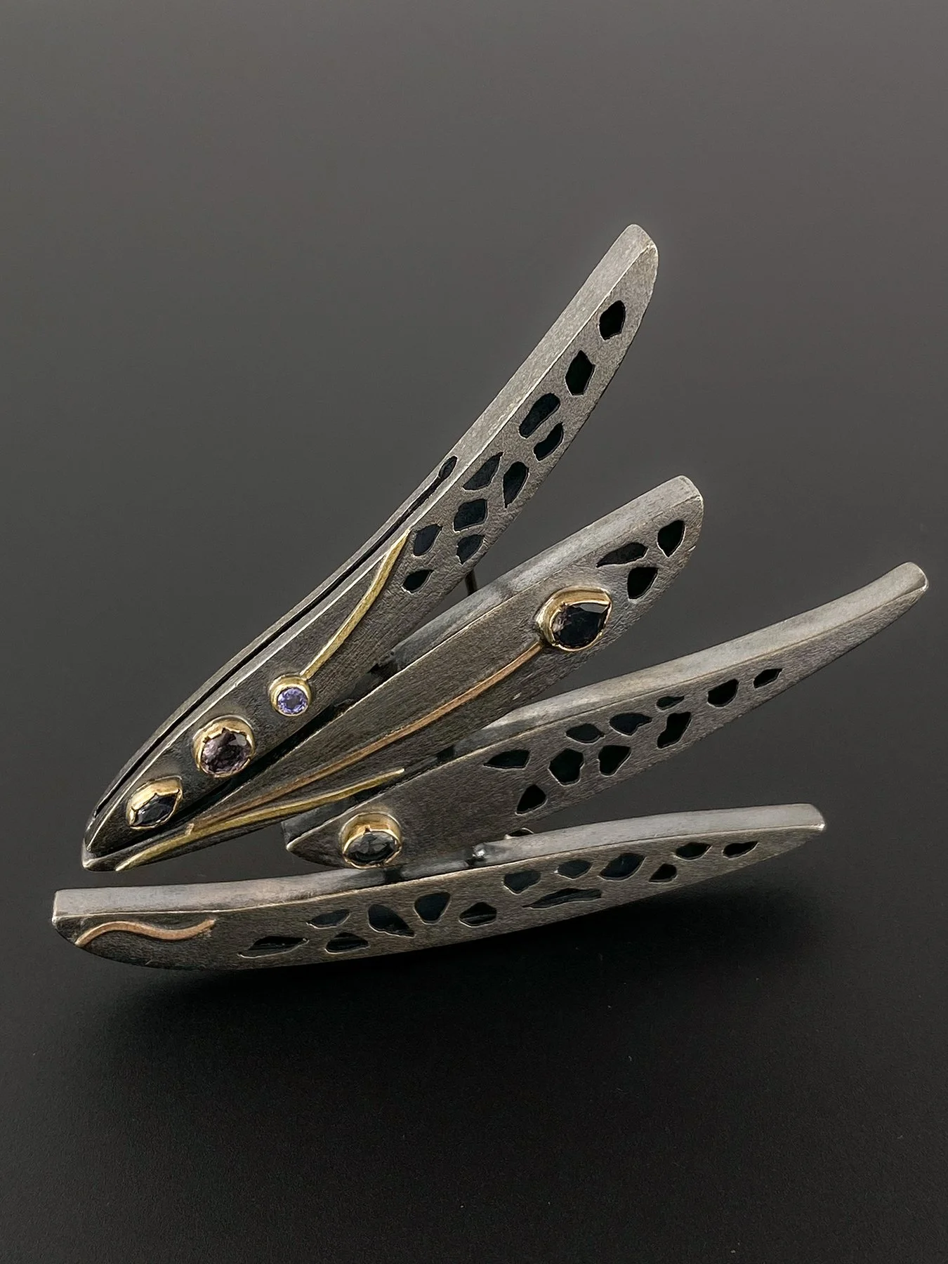 convertible wing pin that becomes the necklace centerpiece