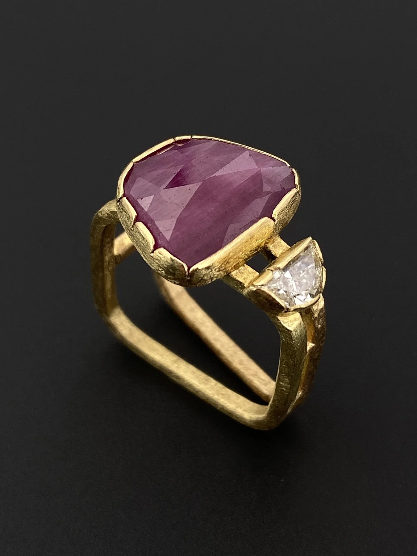 Ruby and Halfmoon Diamond on Angled Square Band on black 1.jpg