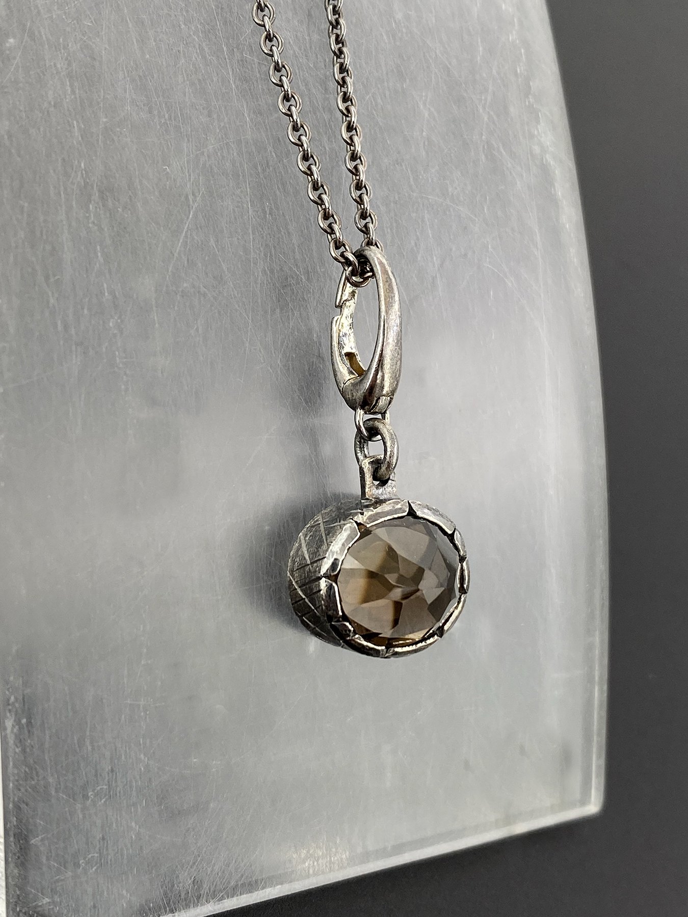 Smoky Topaz Pendant with a Clip Bail 1.jpg