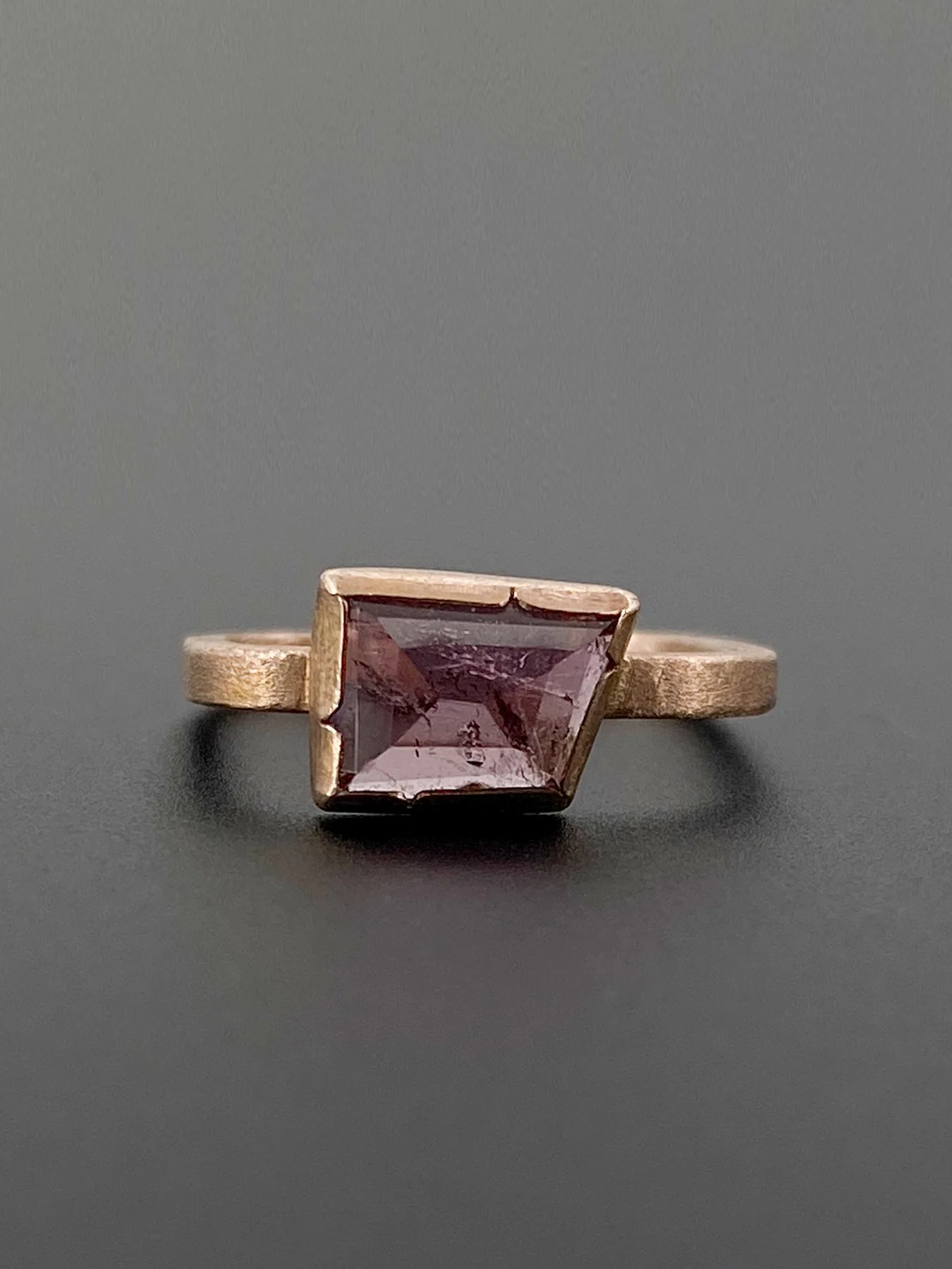 Pink Tourmaline on a Rose Gold Square Band 1.jpg