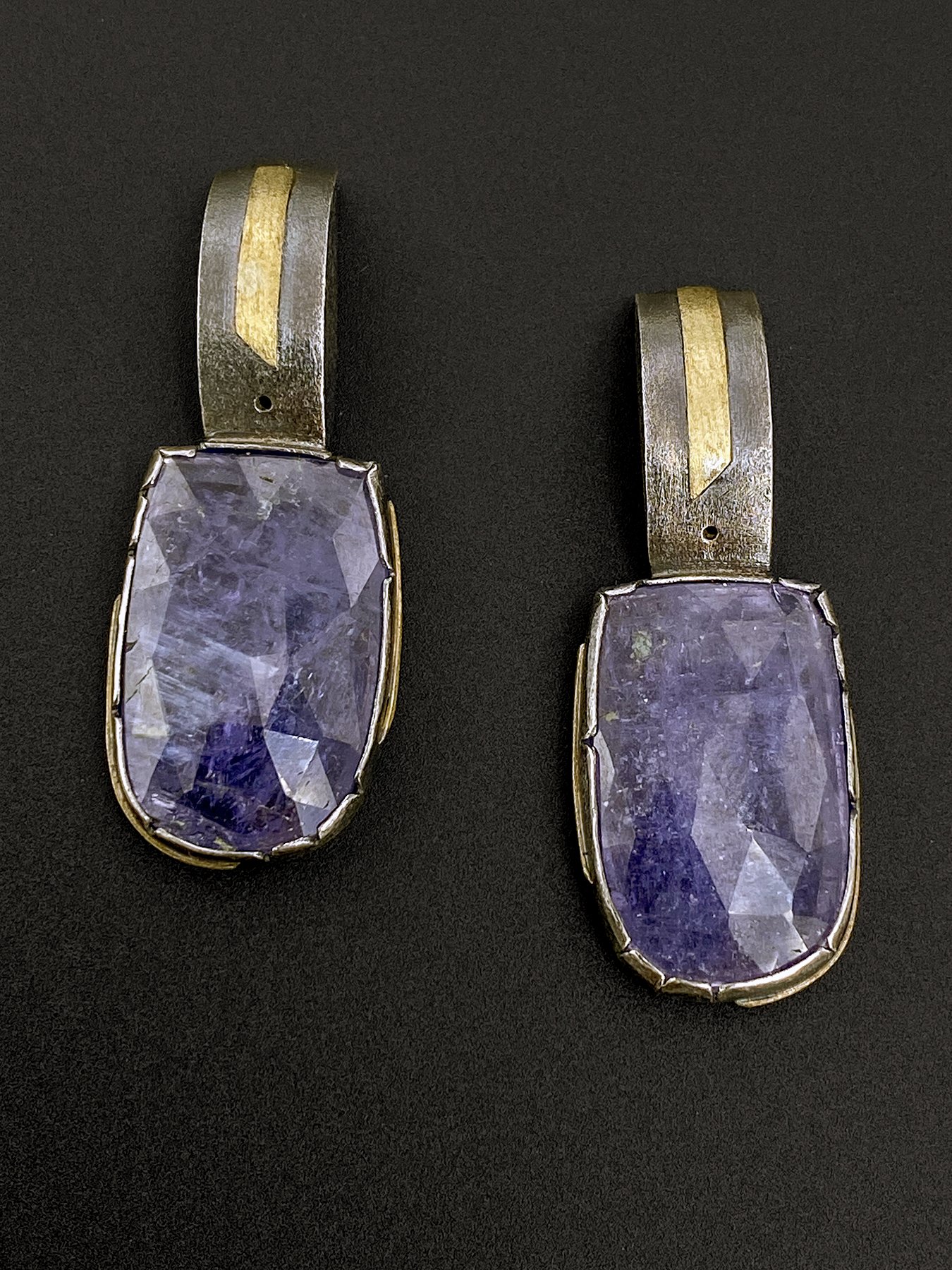 Tanzanite Unit Post Earrings