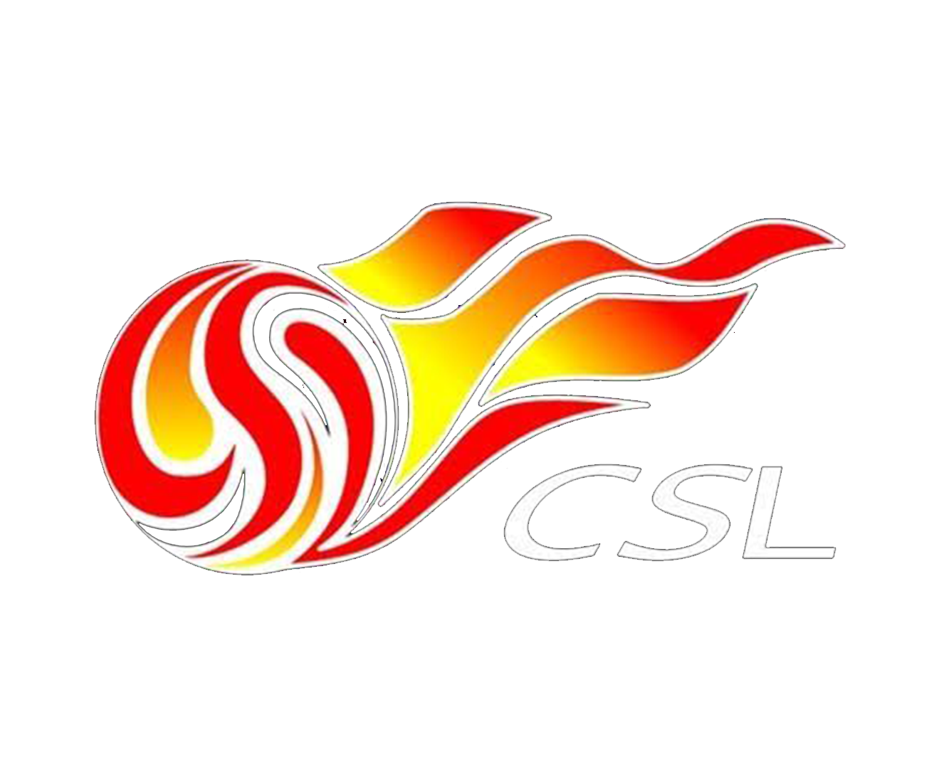 A stylized red and yellow graphic with a curved shape resembling a flame or ribbon and bold text in red and black.