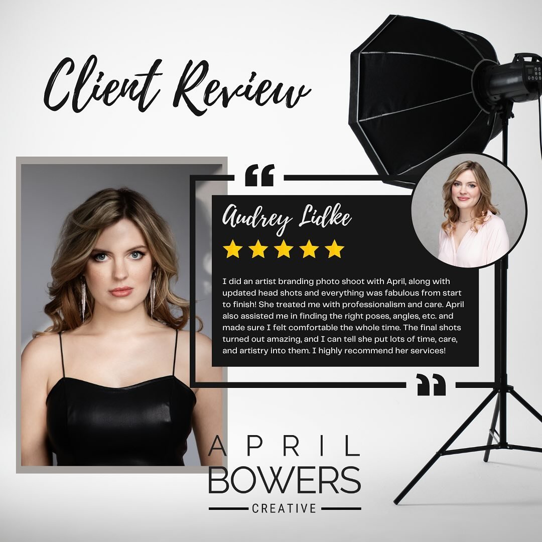 ⭐️ ⭐️⭐️⭐️⭐️

&ldquo;I did an artist branding photo shoot with April, along with updated headshots, and everything was fabulous from start to finish! She treated me with professionalism and care. April also assisted me in finding the right poses, angl