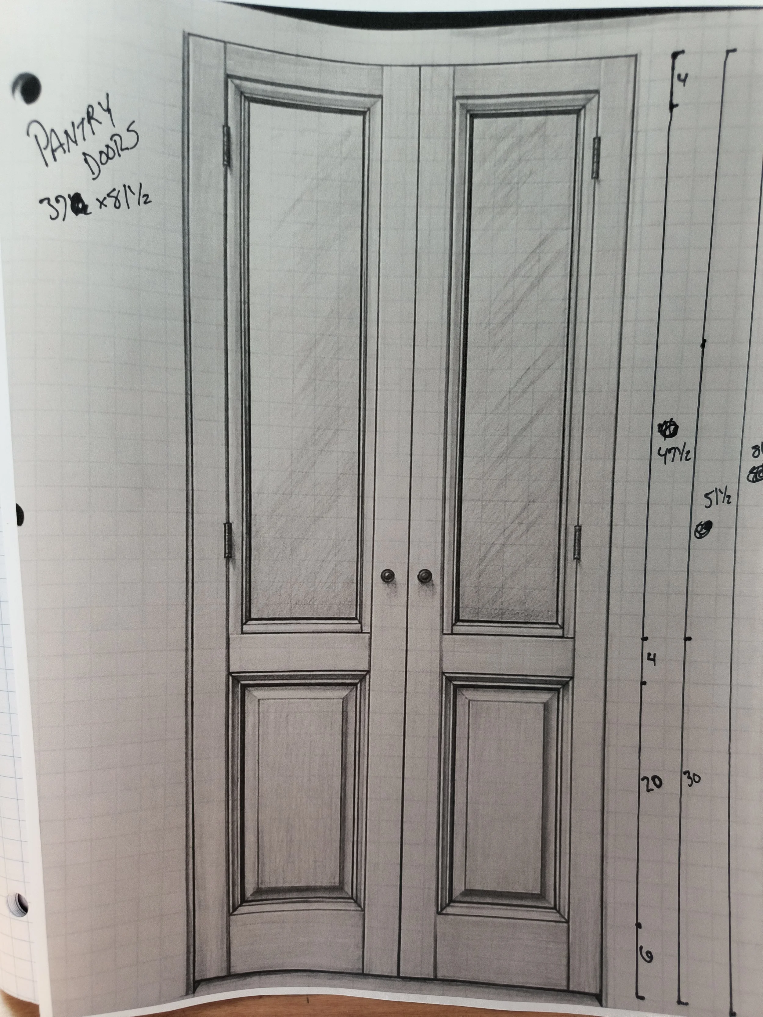 Custom Maple French Doors for Mistie and Chris/ Pantry Doors