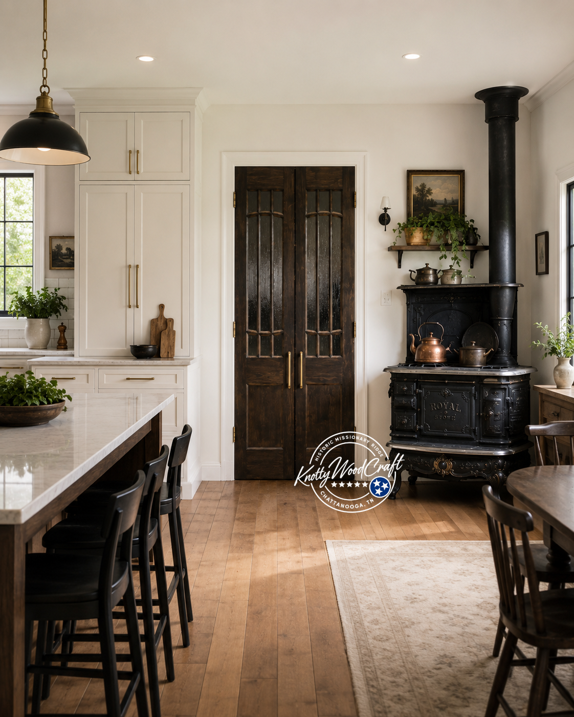 "The Oslo" Custom French Pantry Doors with Glass