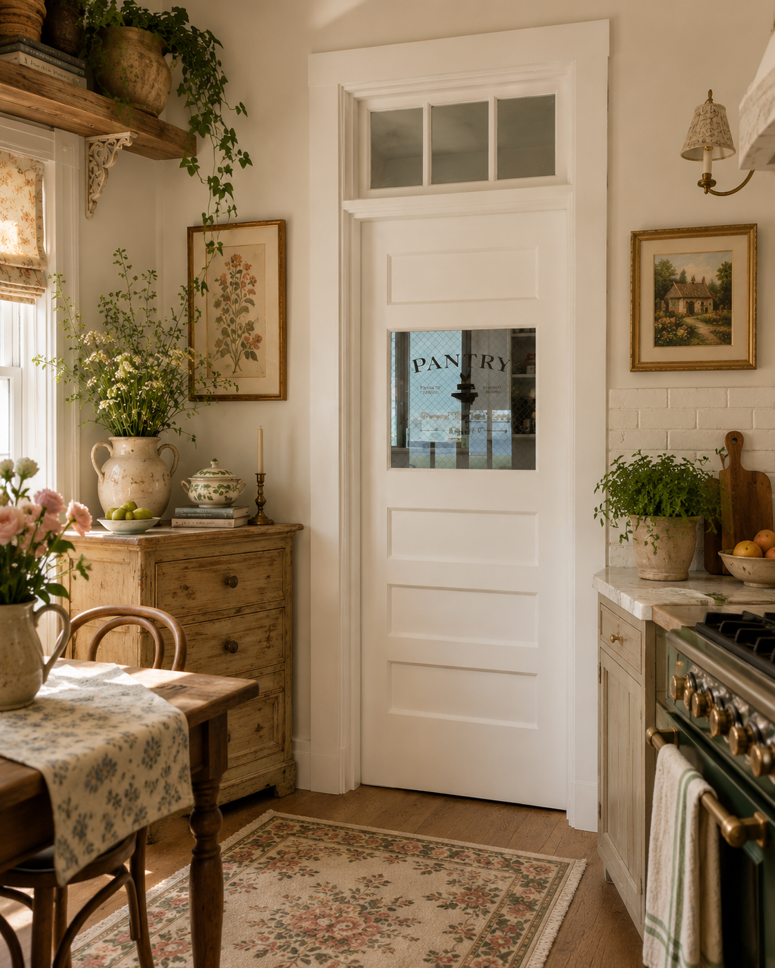 Pantry Door With Multiple Panels "The Charleston Cottonwood"