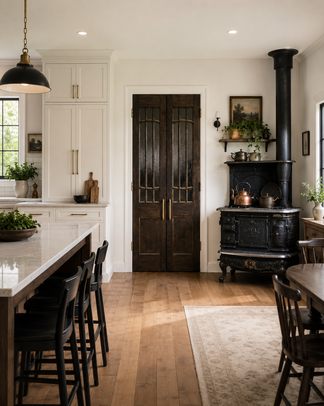 fancy doors with antique stove.png