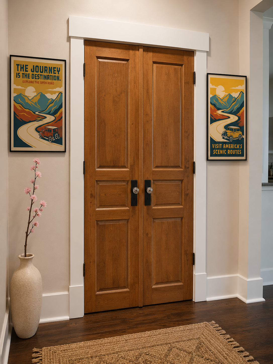 Raised Panel French Doors with Astragal