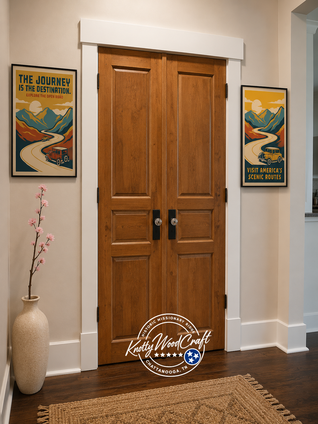 Raised Panel French Doors with Astragal