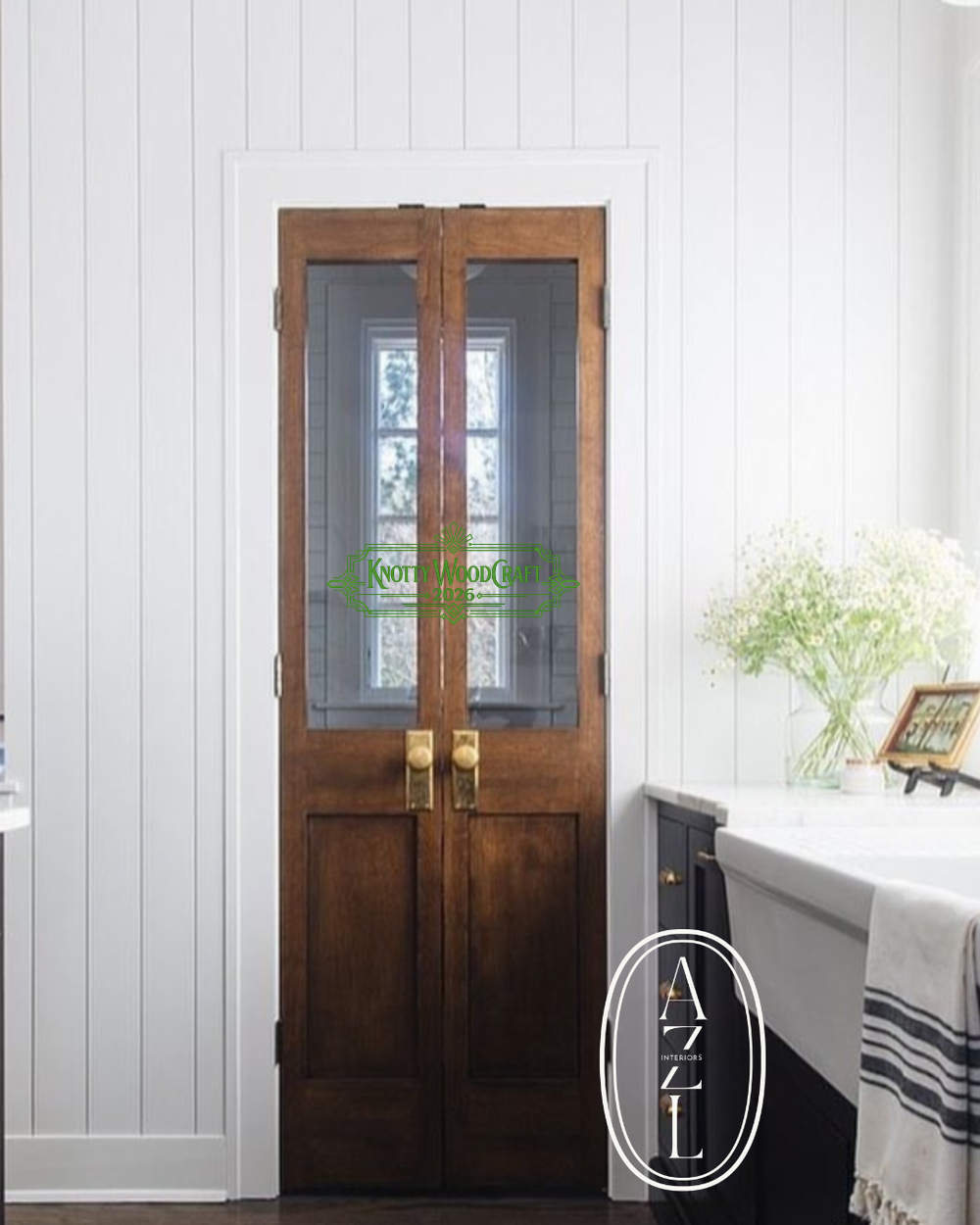 "The Mediterranean" Custom French Pantry Doors