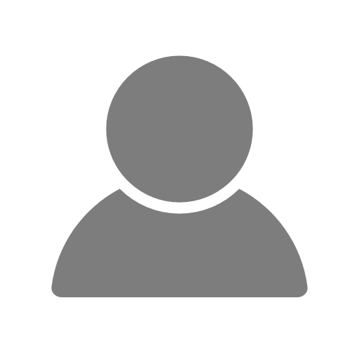 A gray default user icon with a circular head and shoulders on a black background.