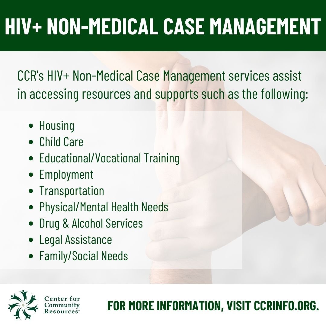 CCR&rsquo;s HIV+ Non-Medical Case Management services assist with locating resources and support. Managing HIV+ can be overwhelming, but you do not have to do it alone.

CCR&rsquo;s HIV+ services are available in Butler County: ccrinfo.org/butler-HIV
