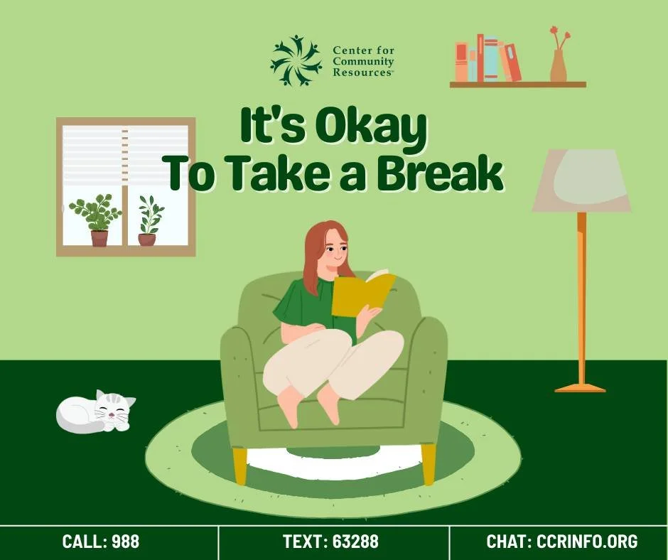 Your mental health matters&mdash;rest is not a weakness, it's a necessity. 
If you&rsquo;re feeling like you need extra support, reach out. You don&rsquo;t have to go through it alone.

Call: 988
Text: 63288
Chat: ccrinfo.org

#ConnectingPeopleToServ