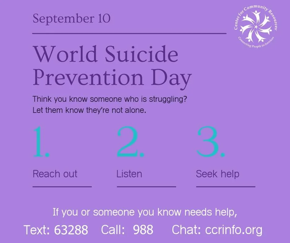 Today we honor #WorldSuicidePreventionDay by reminding our community: you are not alone, and your life matters. Together, we can spread hope, break stigma, and support one another.

If you or someone you know needs help,
Call: 988
Text: 63288
Chat: c