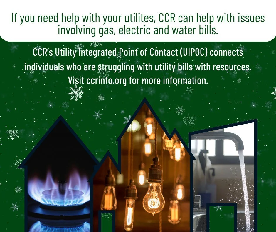 CCR&rsquo;s Utility Department is here to help you manage energy challenges and utility needs. 
Whether you&rsquo;re struggling to pay bills or need guidance accessing resources, the UIPOC connects you with support from government, private, and chari