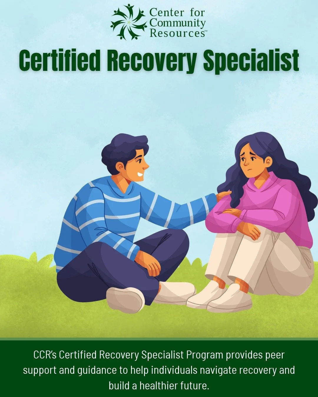 Recovery looks different for everyone, and having someone who understands can make all the difference. 💚

CCR&rsquo;s Certified Recovery Specialist Program connects eligible Butler County adults with peer support from individuals who have lived expe