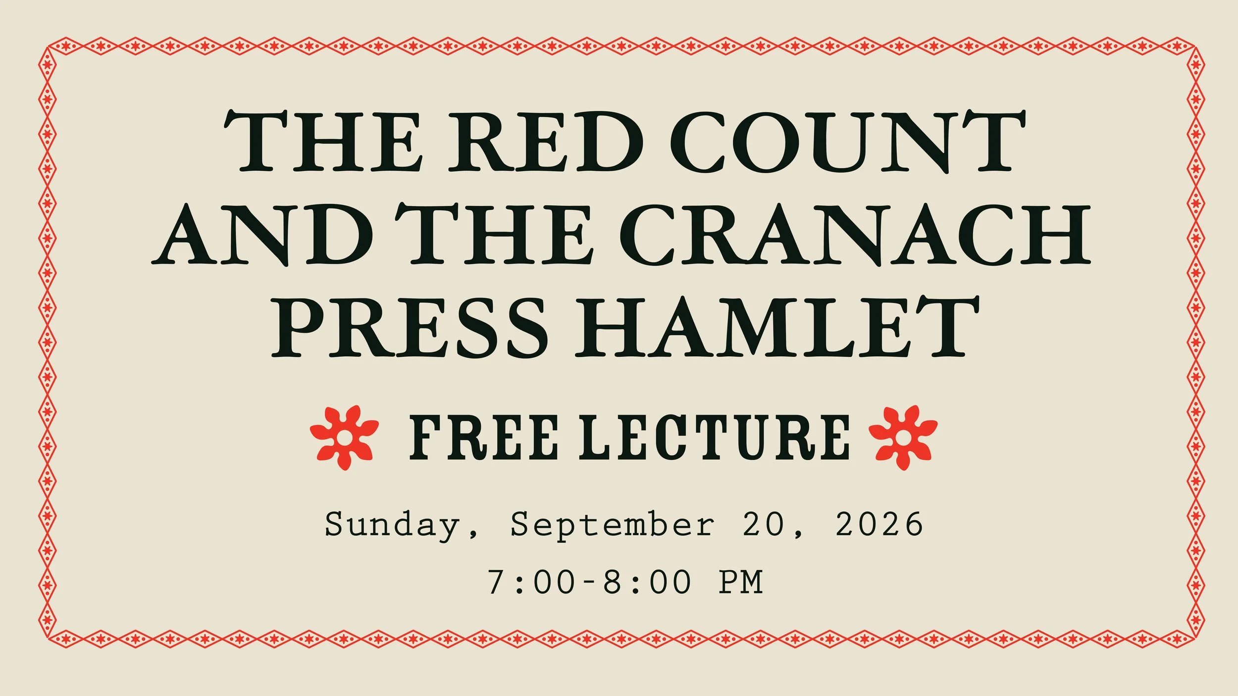 The Red Count and the Cranach Press Hamlet