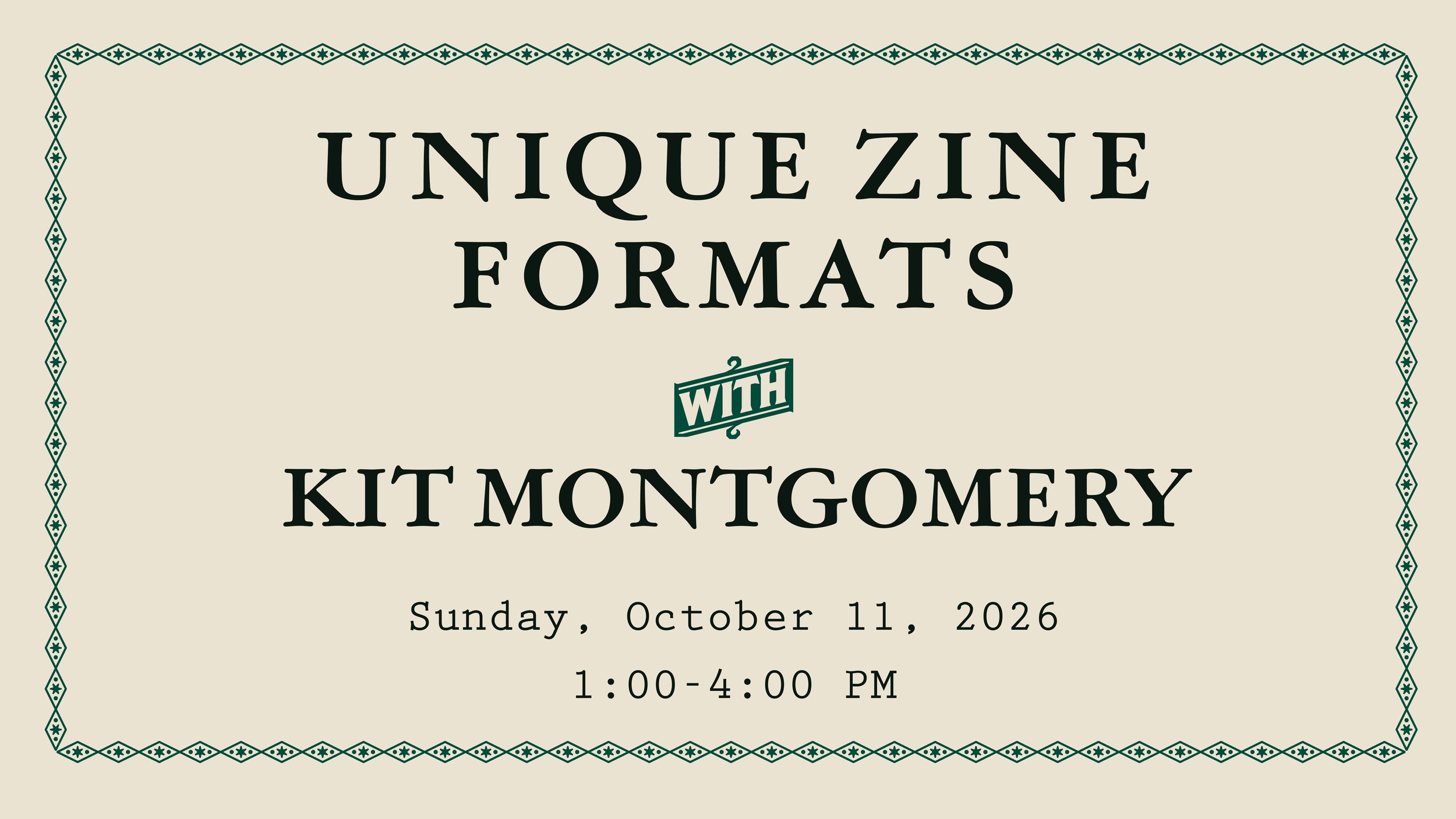 Unique Zine Formats with Kit Montgomery