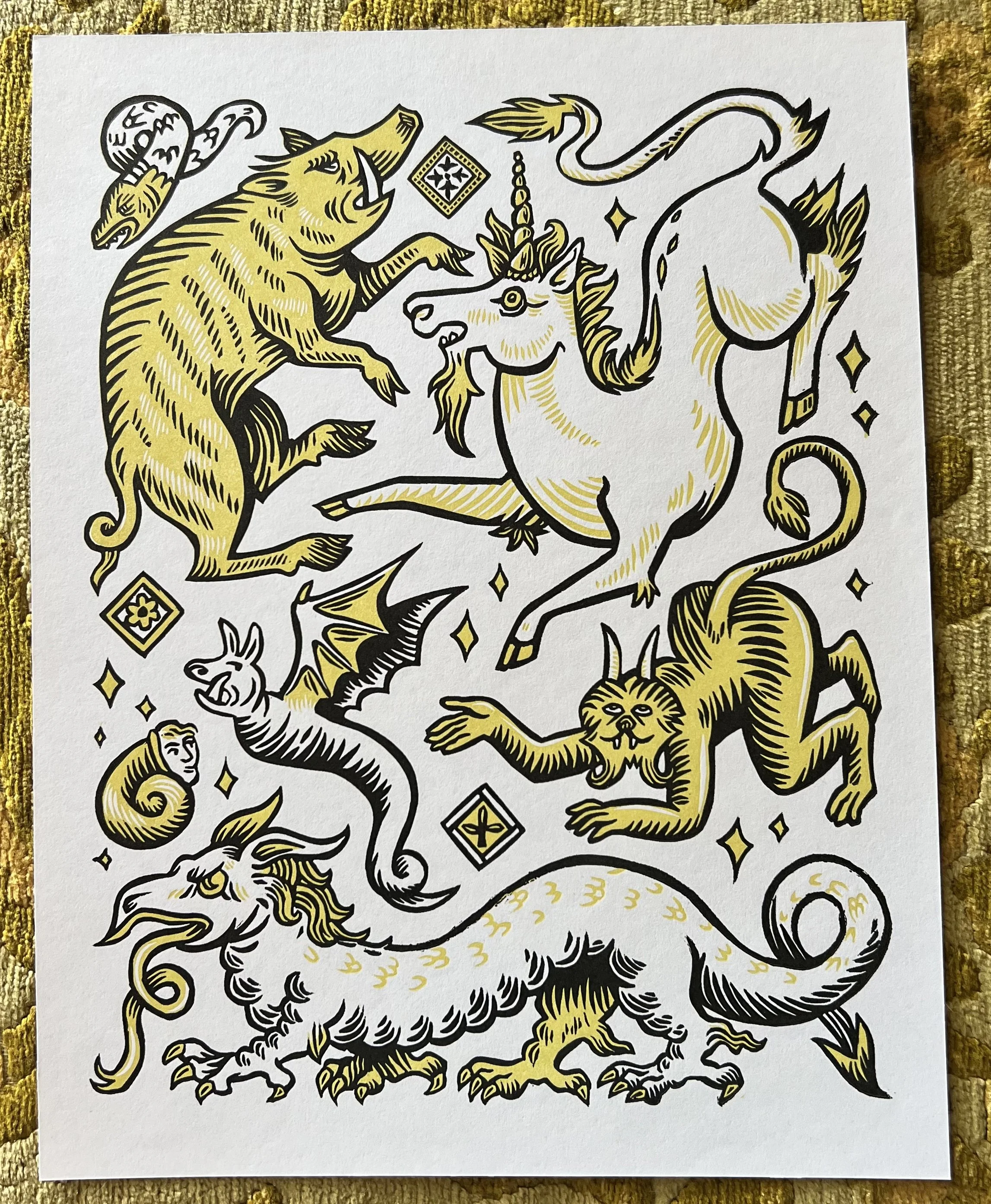 7. Linoleum Reduction Block Printing with Hannah Batsel