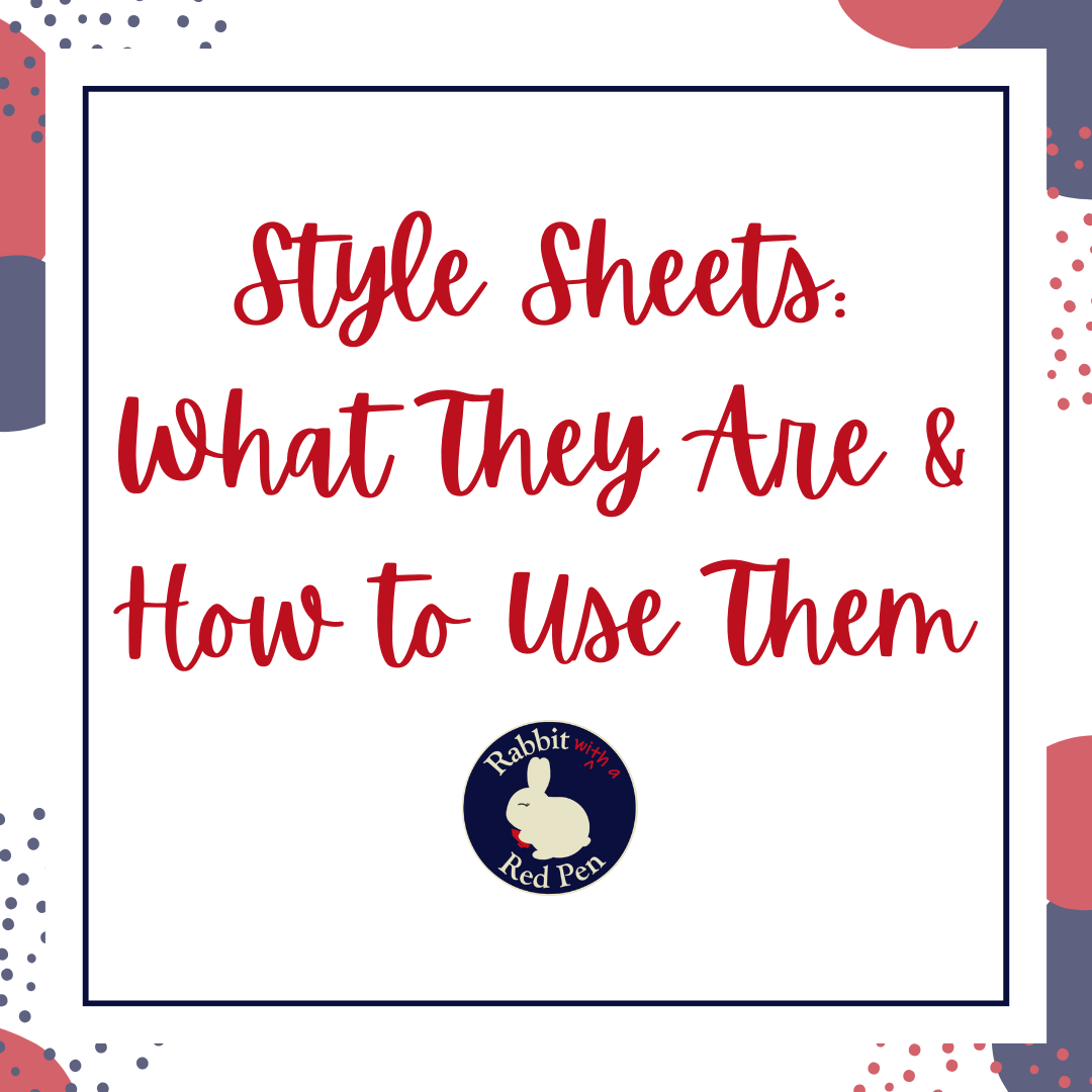 A red, white, gray, and blue graphic that says "Style Sheets: What They Are and How to Use Them"
