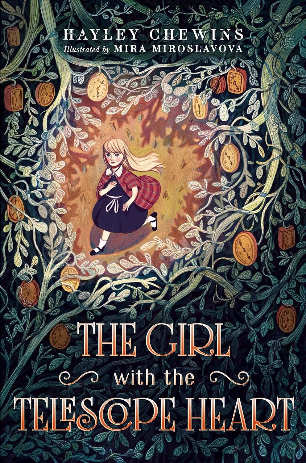 Book cover of "The Girl with the Telescope Heart" by Hayley Chewins