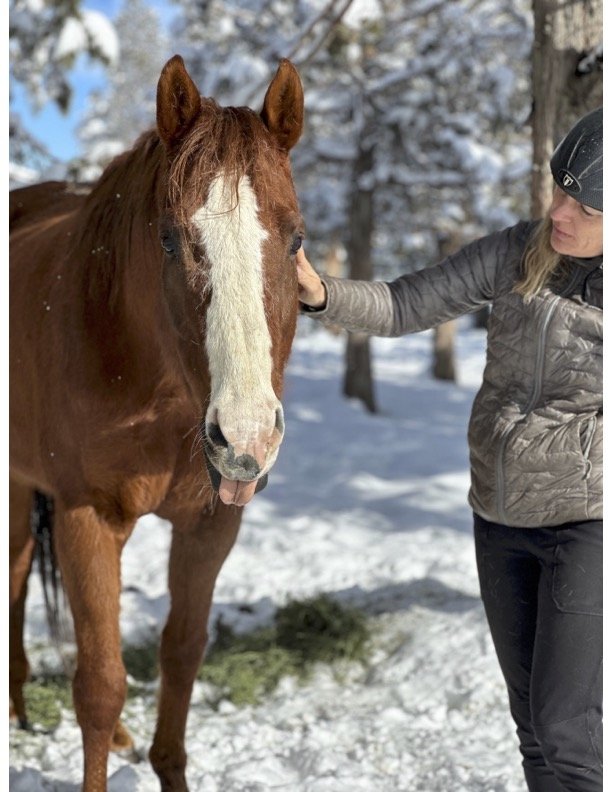 Mac with volunteer, Allie