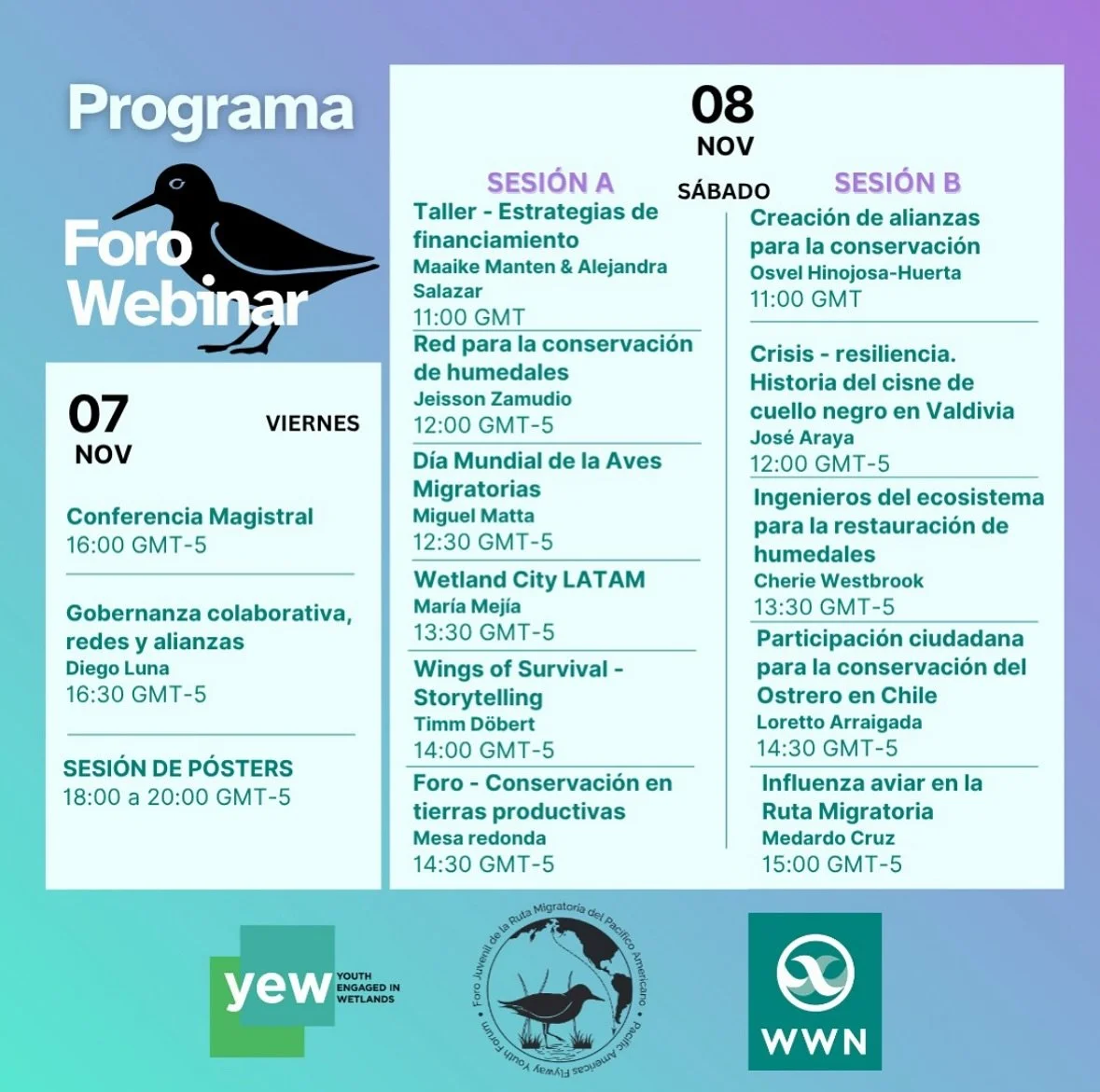 We&rsquo;re honoured to join the Pacific Americas Flyway Youth Forum (Nov 7-9, online) hosted by Youth Engaged in Wetlands, where we&rsquo;ll share our Wings of Survival story &mdash; highlighting how educating and empowering youth is a key pillar of