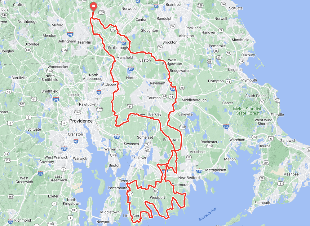 Ride4Claire Day 2 map