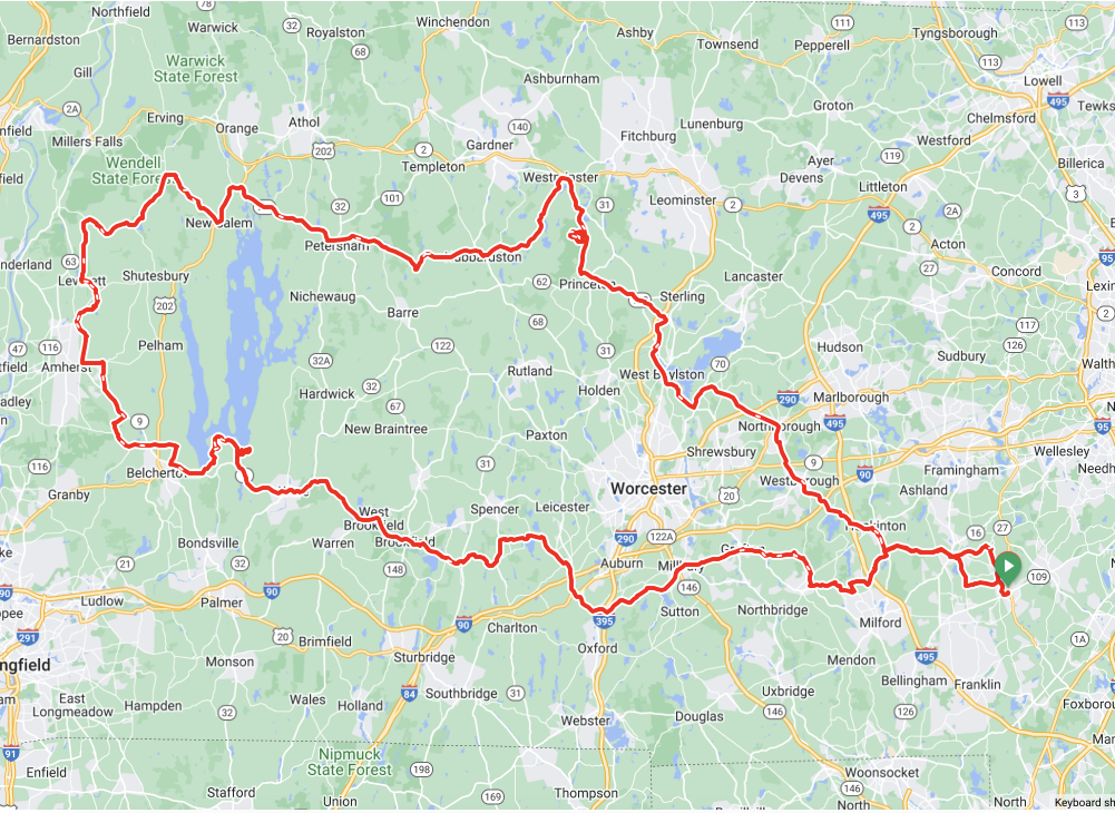Ride4Claire Day 1 Map
