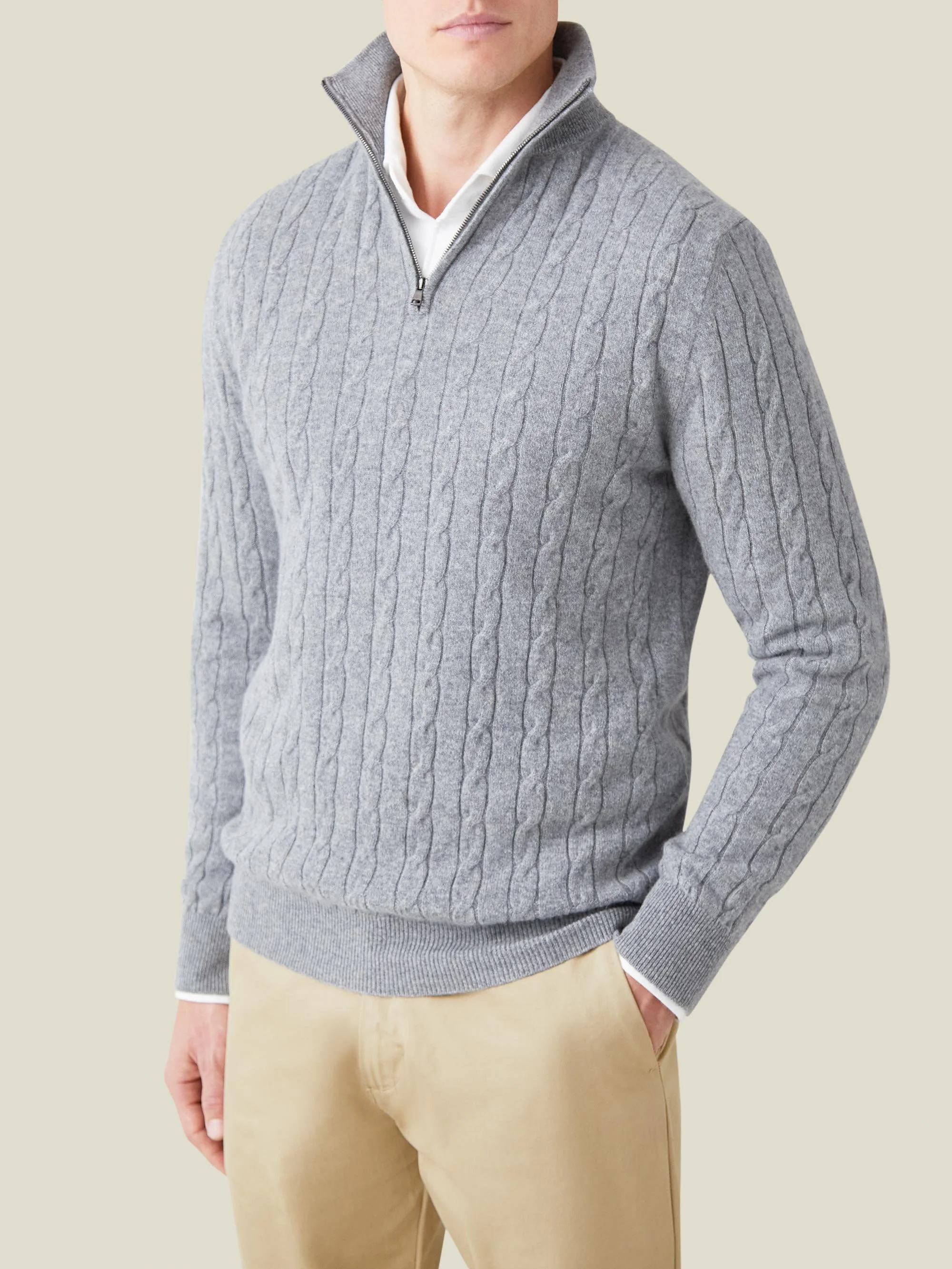 Dolomiti Grey Cashmere Cable Knit Zip-up_14424.jpeg