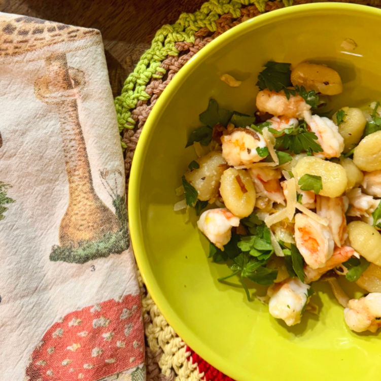 Truffled Sheet Pan Gnocchi with Mushrooms and Shrimp