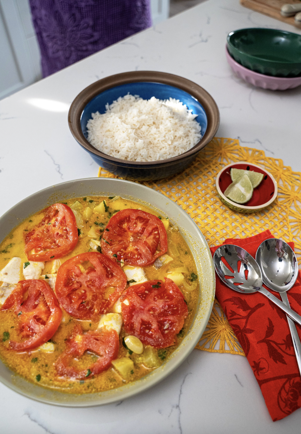 Halibut Moqueca with Green Papaya (Brazilian Coconut Fish Stew) Halibut Moqueca with Green Papaya (Brazilian Coconut Fish Stew)