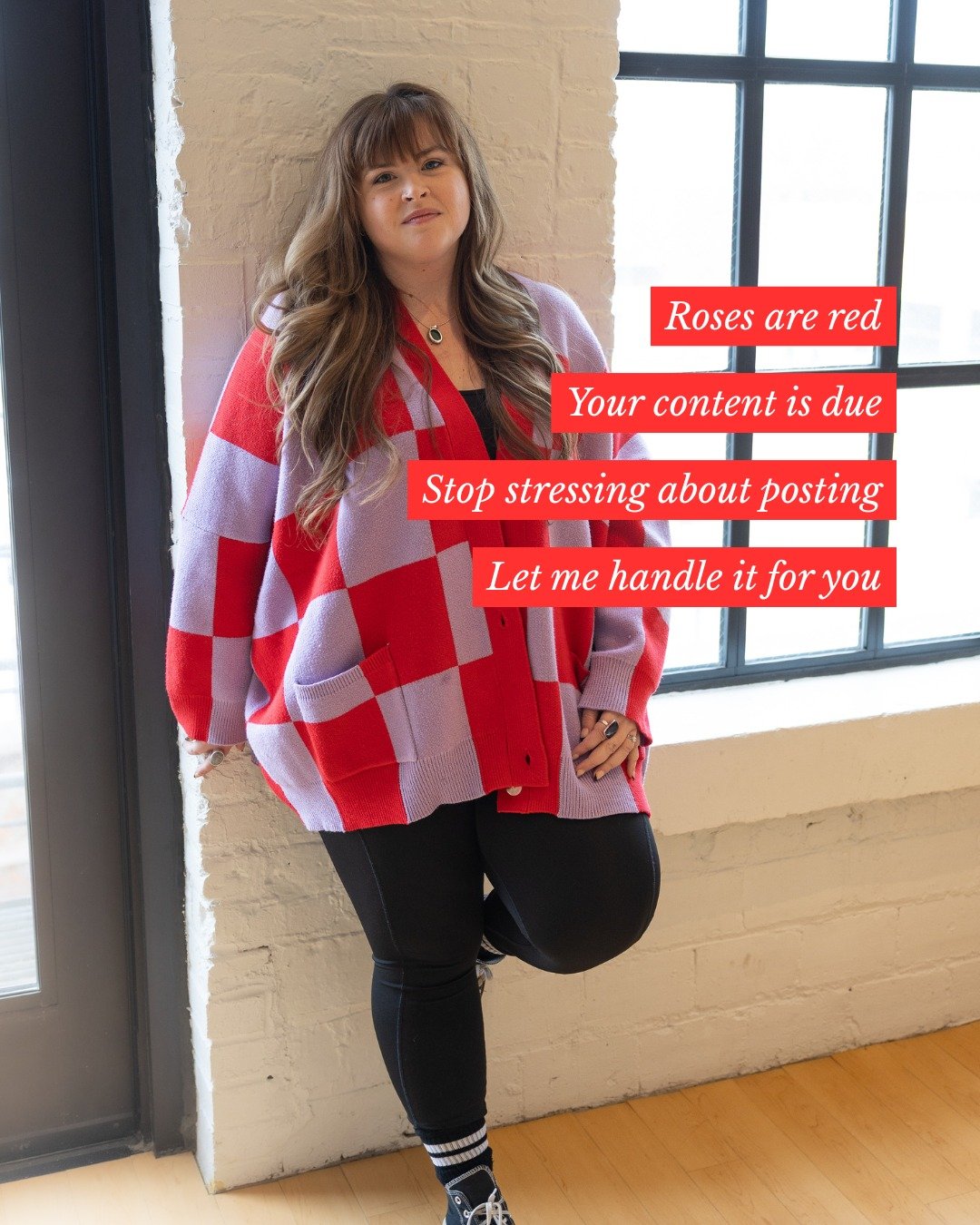 Happy Valentine's Day from your favorite social media manager.

Link in bio if you're ready to stop the content stress.