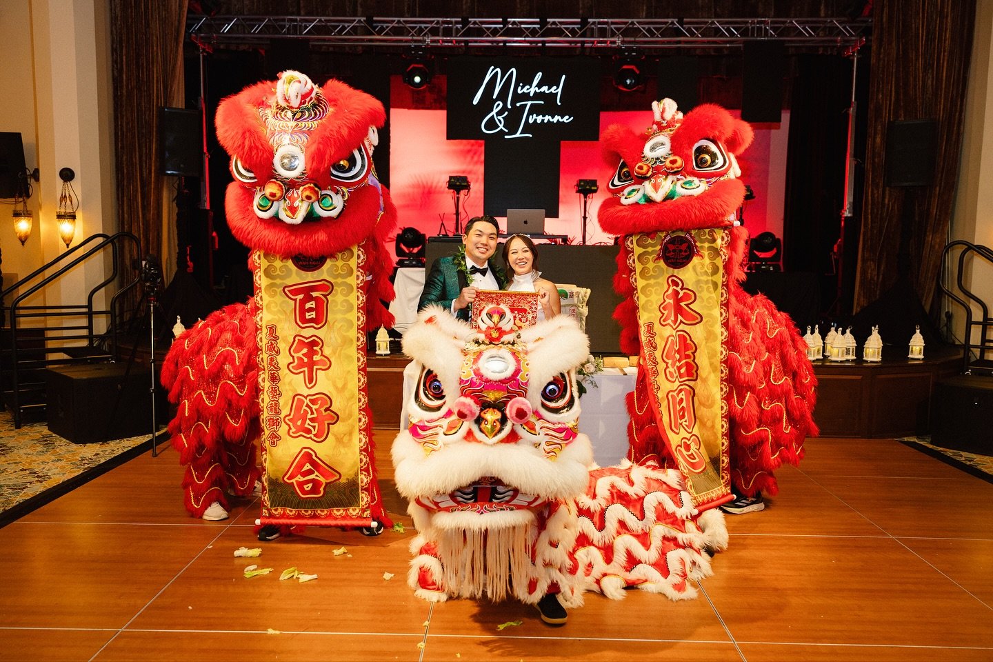 Talk about making an entrance! 🎶

At Ivonne and Michael&rsquo;s Royal Hawaiian wedding, guests were treated to an unforgettable lion dance performance &mdash; a vibrant tradition that symbolizes good fortune, joy, and prosperity for the newlyweds. ?