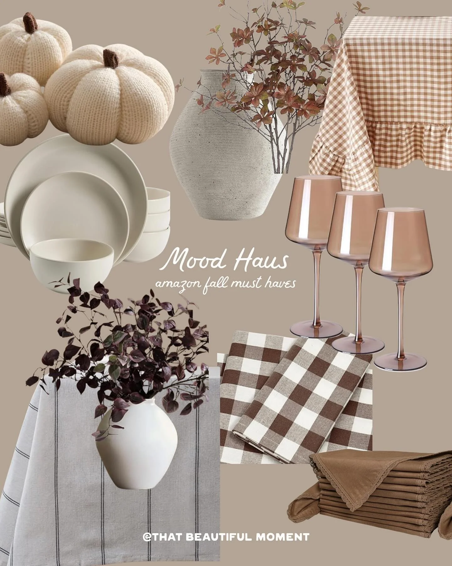 Mood Haus | Amazon Fall Must Haves

Bringing cozy season to the table 🍂
Here are my favorite Amazon finds for a fall-inspired setup &mdash; soft tones, natural textures, and warm candlelight.

Shop everything from this inspo board on my Amazon Store