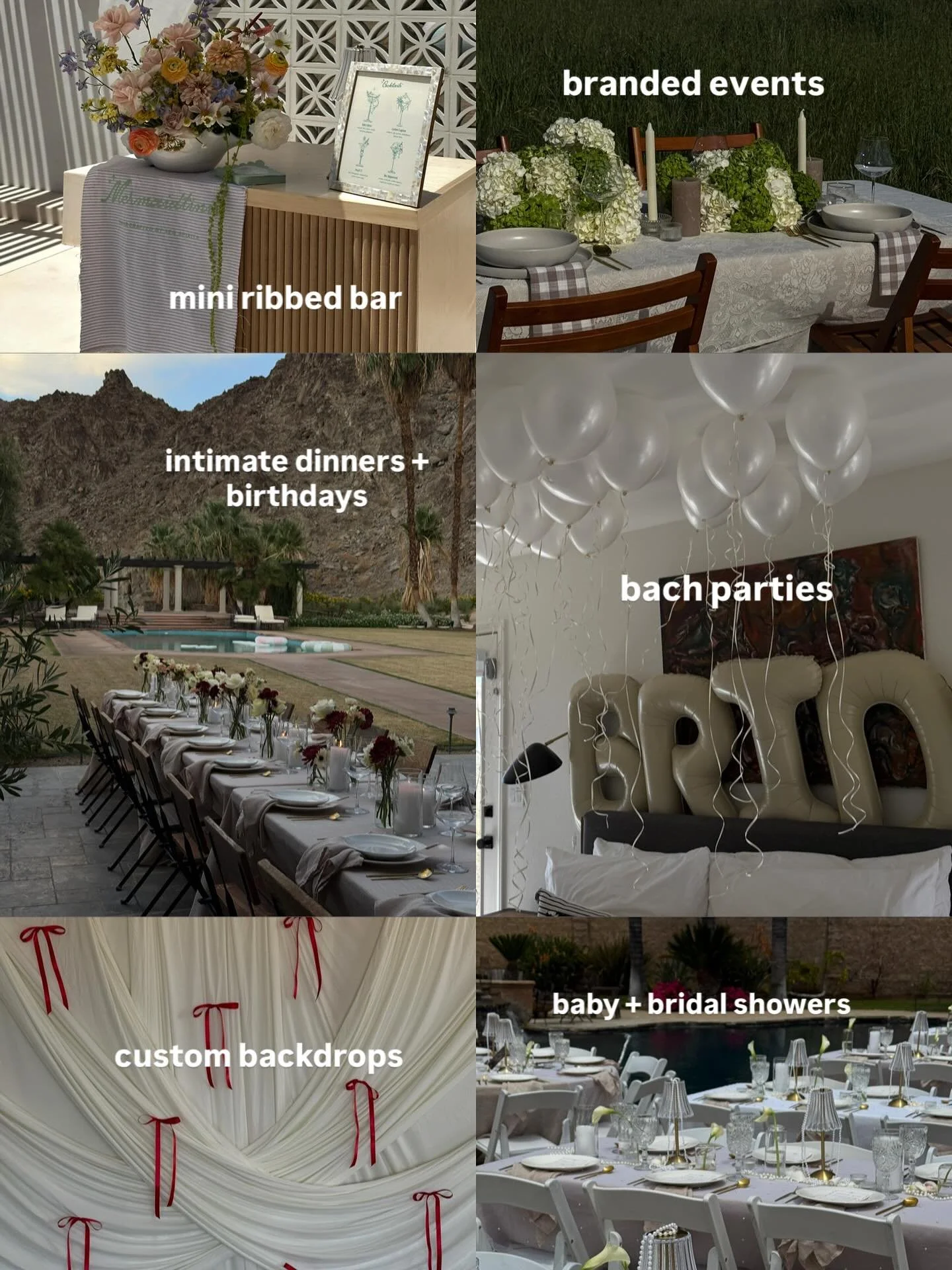 Your new styling besties in Palm Springs &amp; Joshua Tree, CA. Whatever vision you have, we&rsquo;ll bring it to life &mdash; tap the link in our bio to inquire.