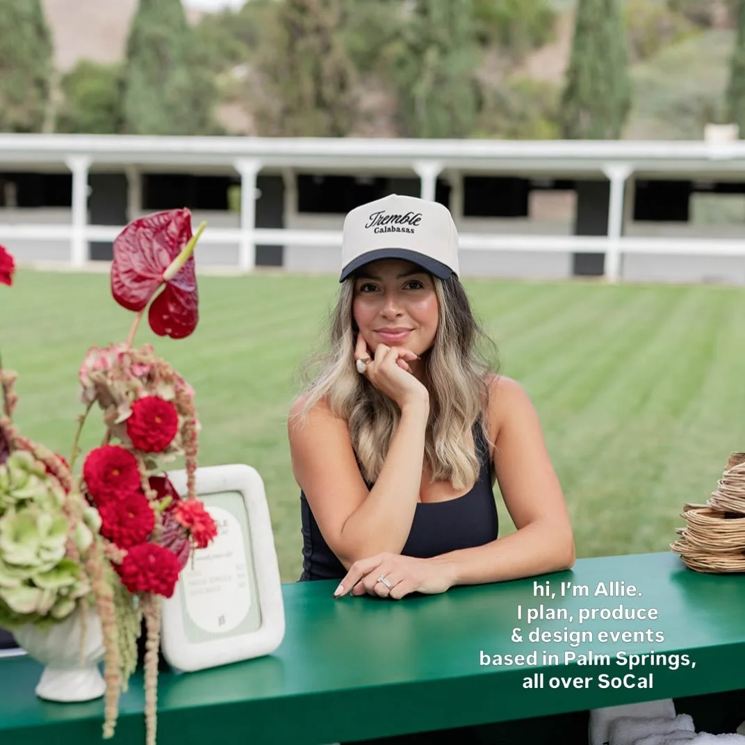 Hi, I&rsquo;m Allie, the face behind That Beautiful Moment ✨ 
I plan, produce and design events from Palm Springs to Joshua Tree and all over SoCal. That covers brand activations, intimate dinners, proposals, bachelorettes and full-scale productions.