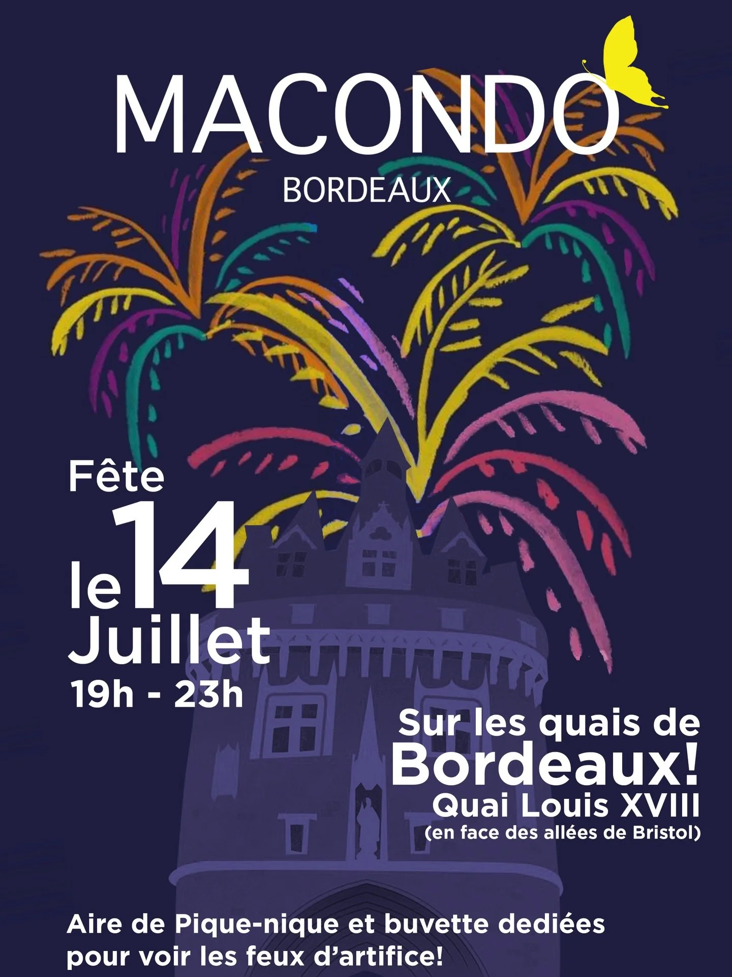 🇫🇷✨ C&eacute;l&eacute;brez le 14 juillet avec Macondo Food Truck ! ✨🇨🇴

Le 14 juillet, retrouvez-nous sur les quais, en face de la place des Quinconces, de 19h &agrave; 23h, pour une soir&eacute;e festive sous le signe de la gourmandise et des fe