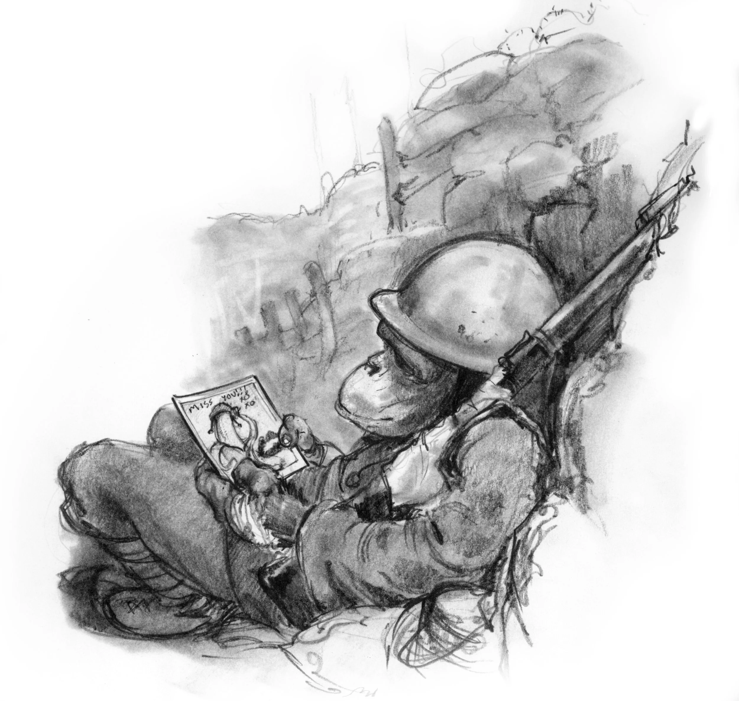 Scott Brundage - Love is a Battlefield, Sketch