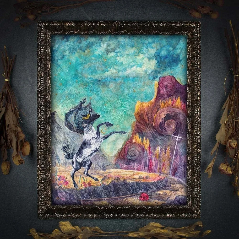 The-way-beyond-watercolor-painting-aria-fawn-original framed.jpg