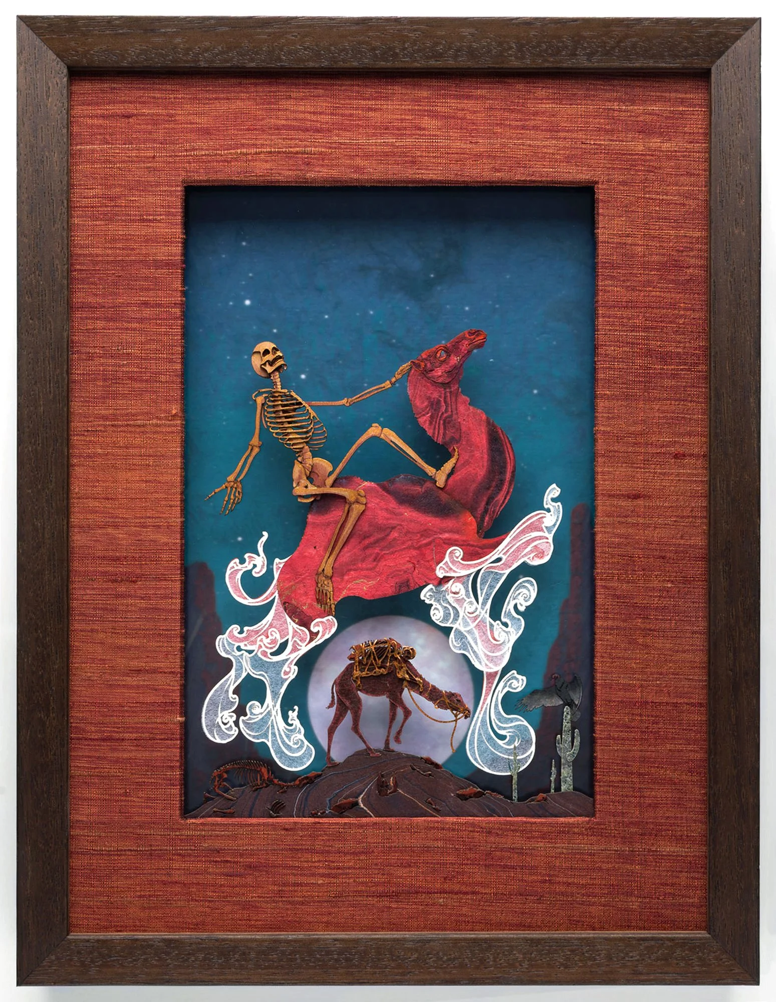 Red Ghost Paper Study Framed.jpg