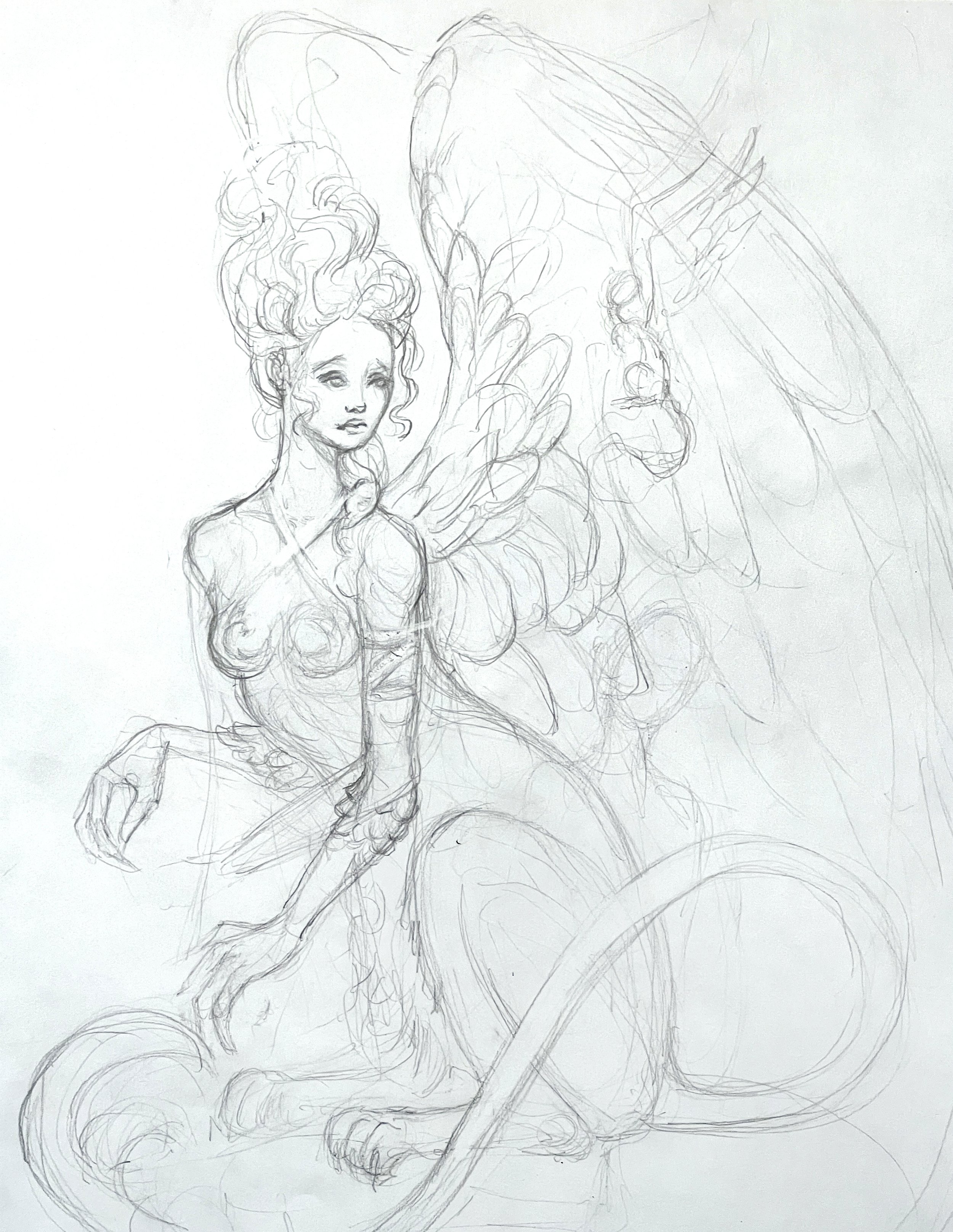 Jennifer Hrabota Lesser - The Last Guardian, Sketch
