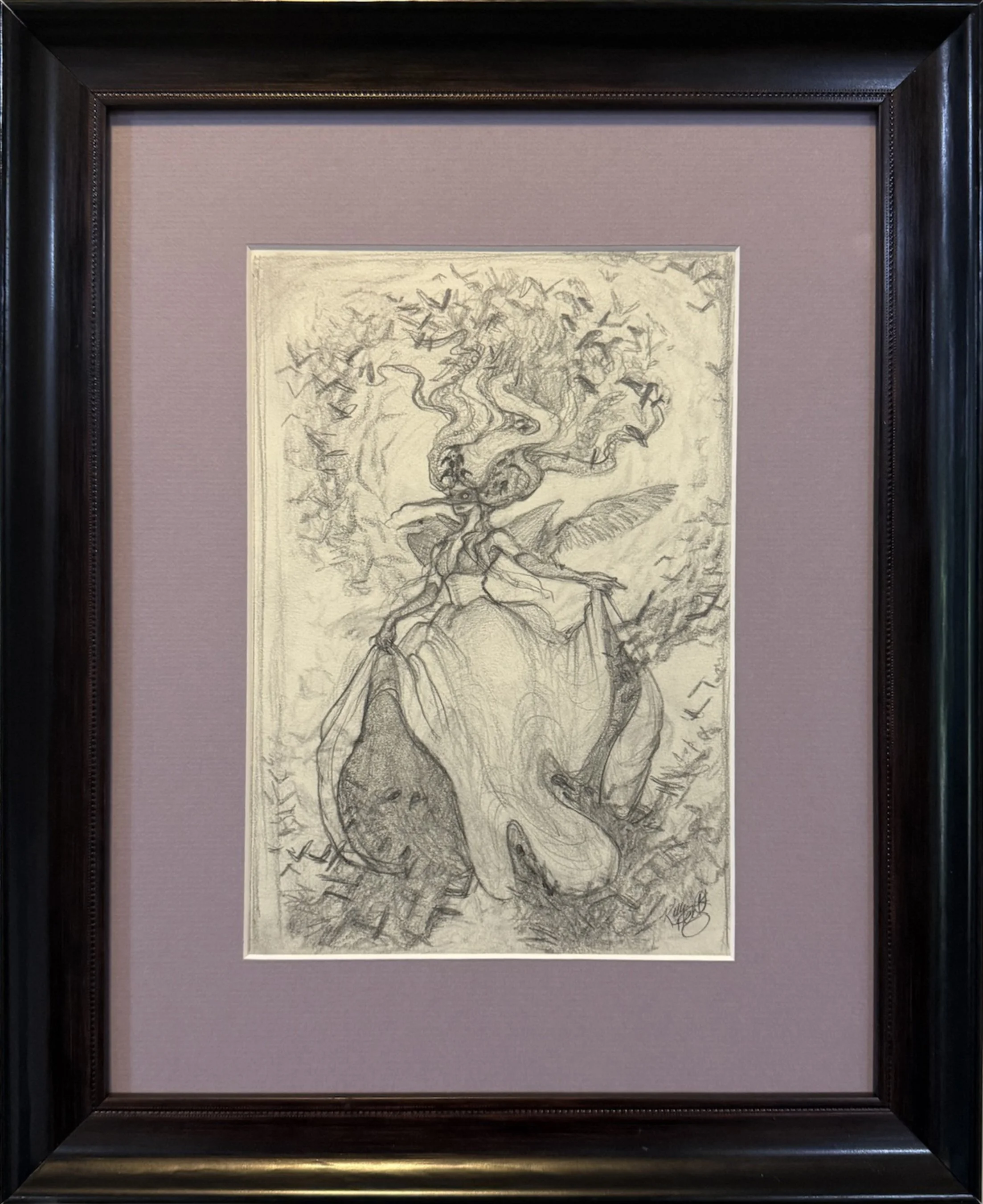 Kelley Hensing - Murmuration of the Psyche - Pencil Drawing